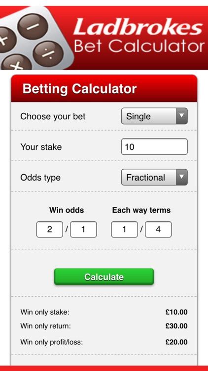 ladbrokes free bet calculator|Free Bet Calculator .